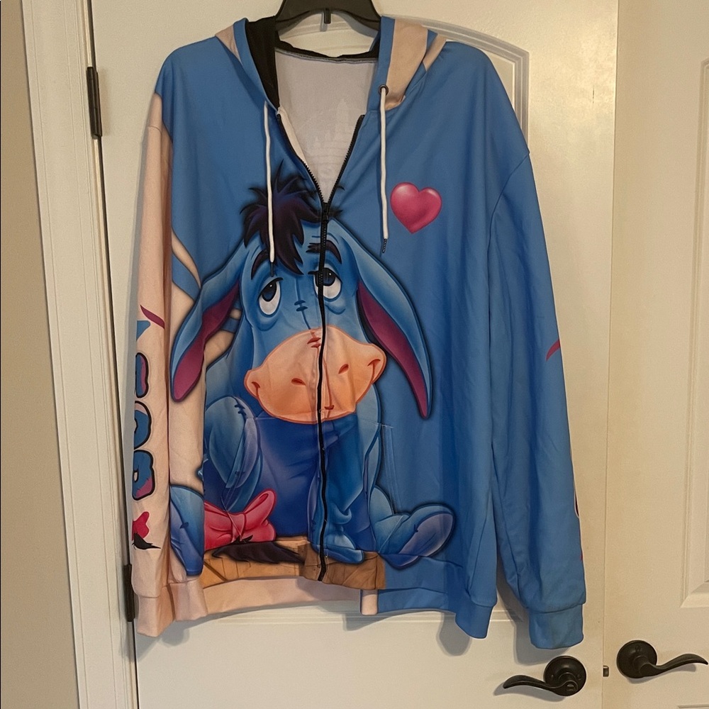 Blue Eeyore Graphic Hoodie 5XL